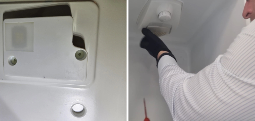 how to remove fridge light cover